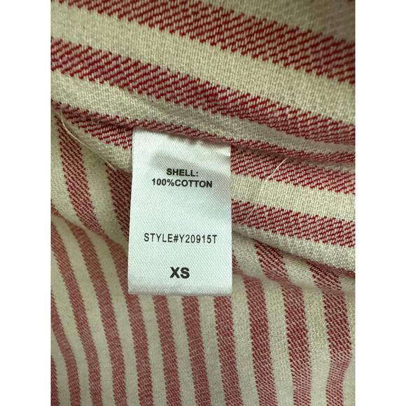 Tuckernuck Oversized Red Stripe Sullivan Embroidered Canvas Caftan Size XS - Picture 13 of 13